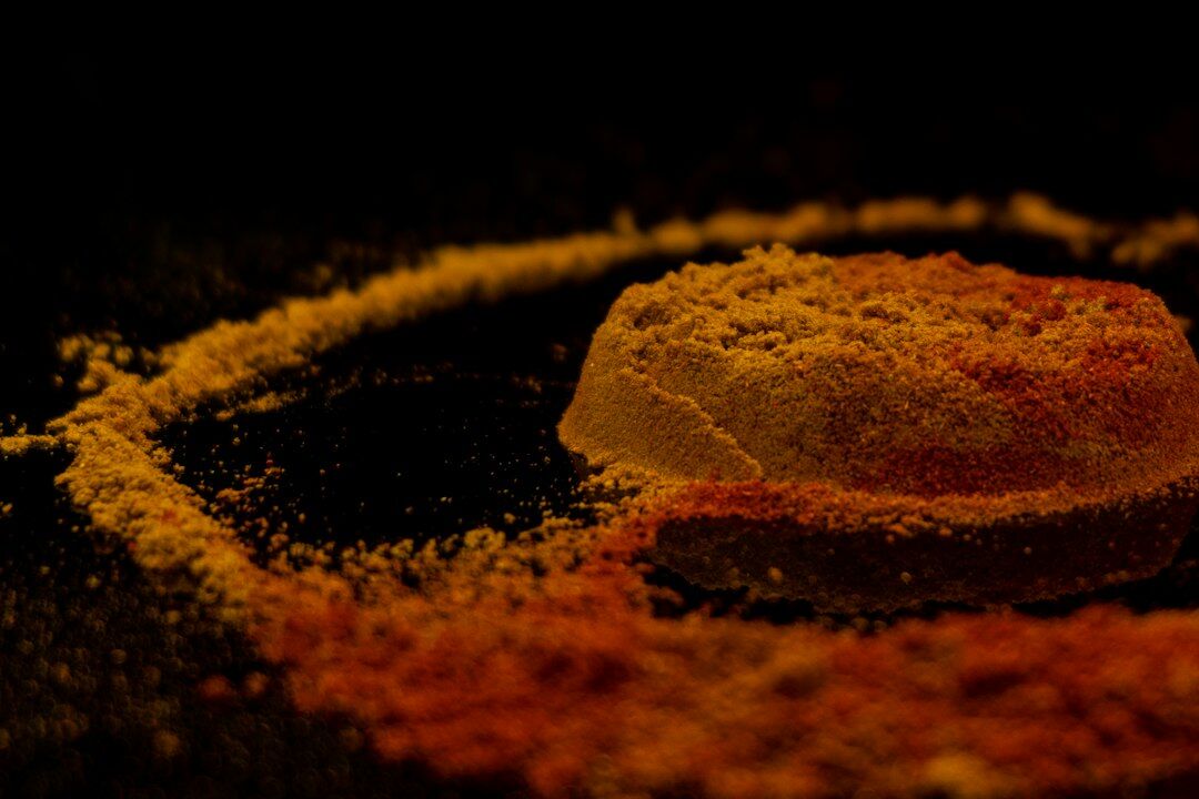 turmeric powder close up
