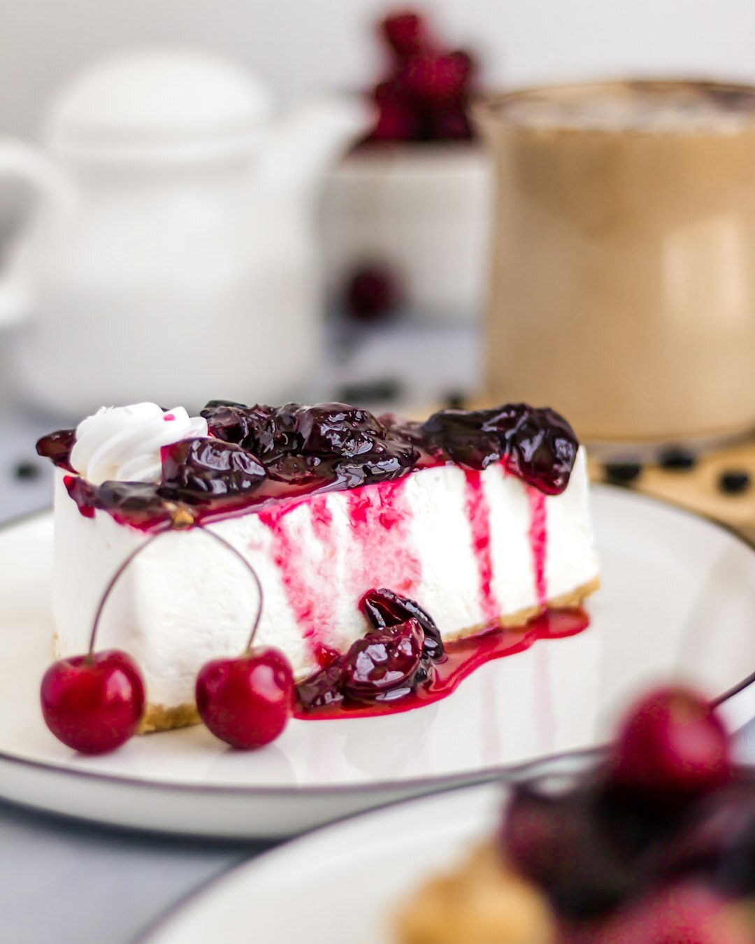 no bake cheesecake slice